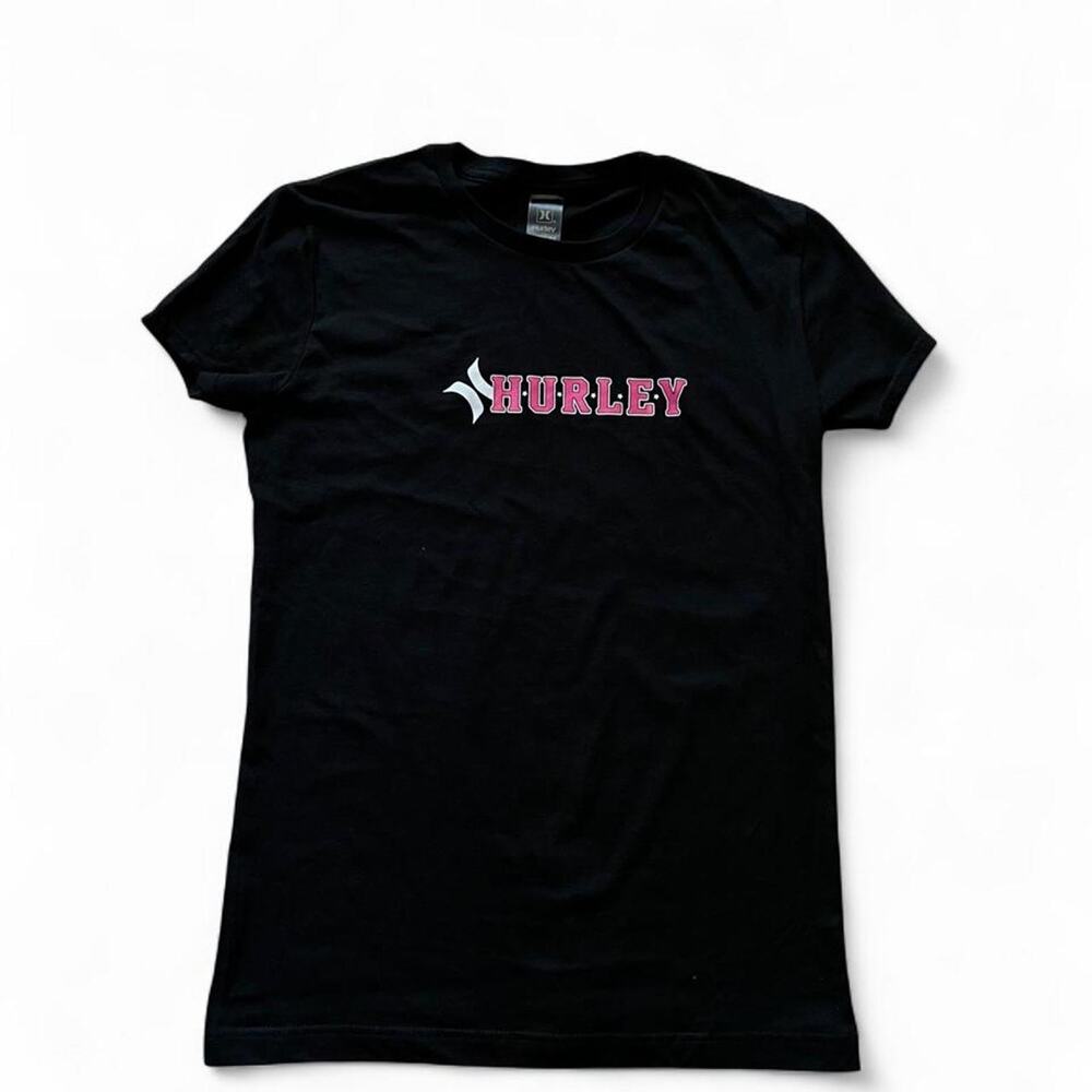 Hurley Black Y2K Vintage 2000s Surf Logo T-shirt, Small